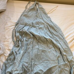 Free People sage halter tie neck midi dress